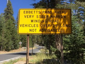 The start of the summit climb to Ebbetts Pass